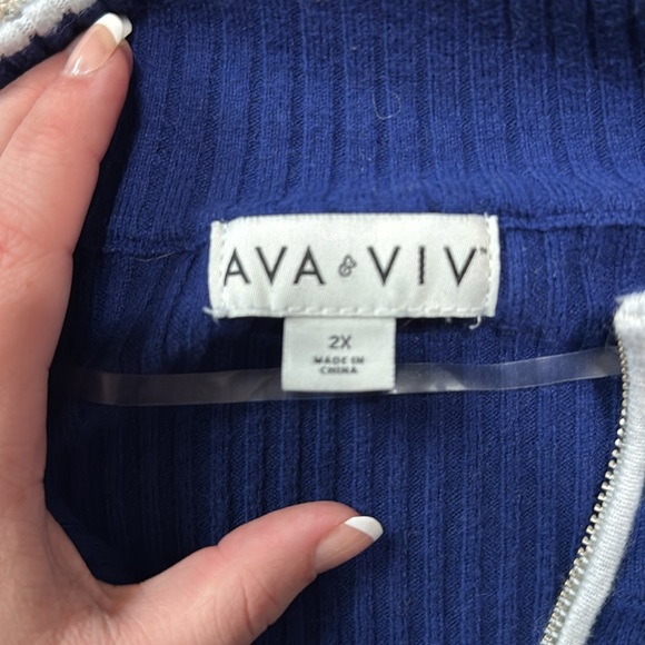 AVA & VIV quarter zip turtle neck sweater - Picture 3 of 6